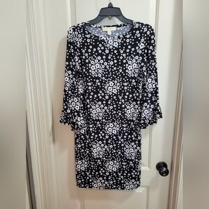 Michael Kors Floral Black and White Dress, Womens Size XS